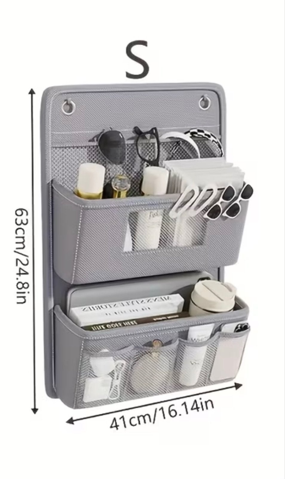 Opberg organizer (2 stuks) voor aan de muur of deur, Nieuw, Ophalen of Verzenden, Modern, Grijs