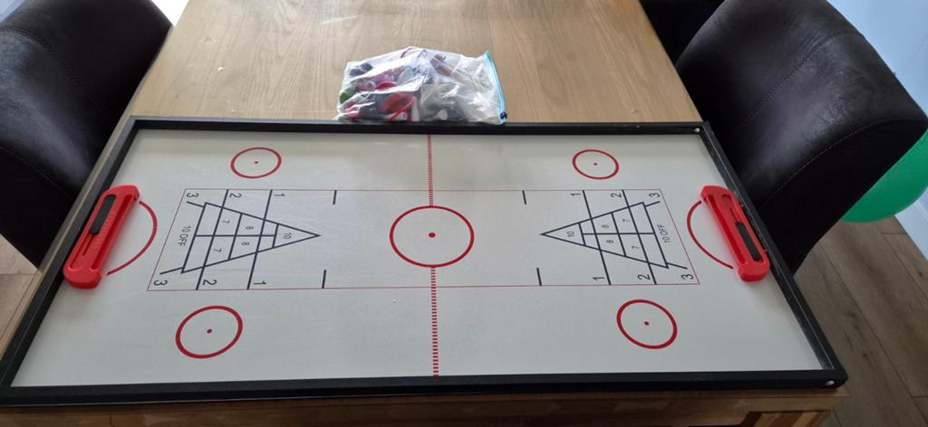 Schaak-, Backgammon- en Shuffleboardspel 3-in-1, Een of twee spelers, Ophalen, Gebruikt