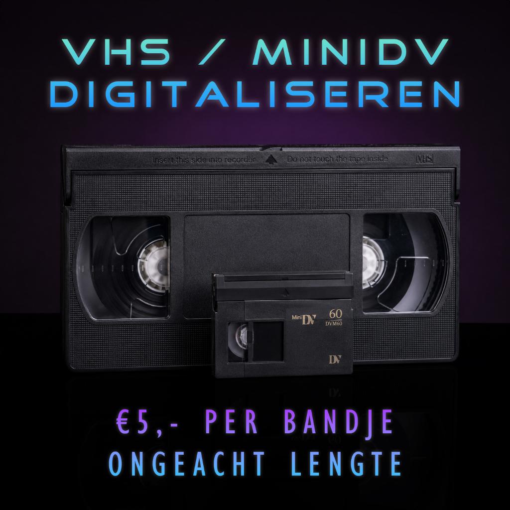 VHS / MiniDV band digitaliseren naar USB. Maar €5 per band!, Alle leeftijden, Ophalen of Verzenden, Zo goed als nieuw, Overige genres