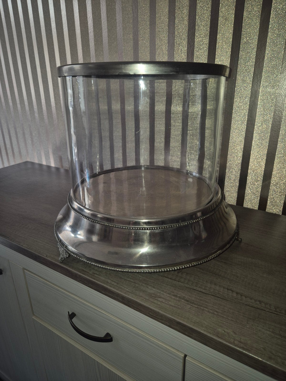 Glazen sier kaars schaal decoratie, Ophalen of Verzenden