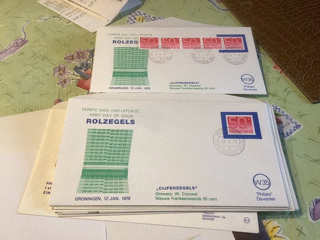 No5121 Philato 2fdc W35 euro´s Heb ook Albums voor fdc diver, Ophalen, Onbeschreven, Nederland