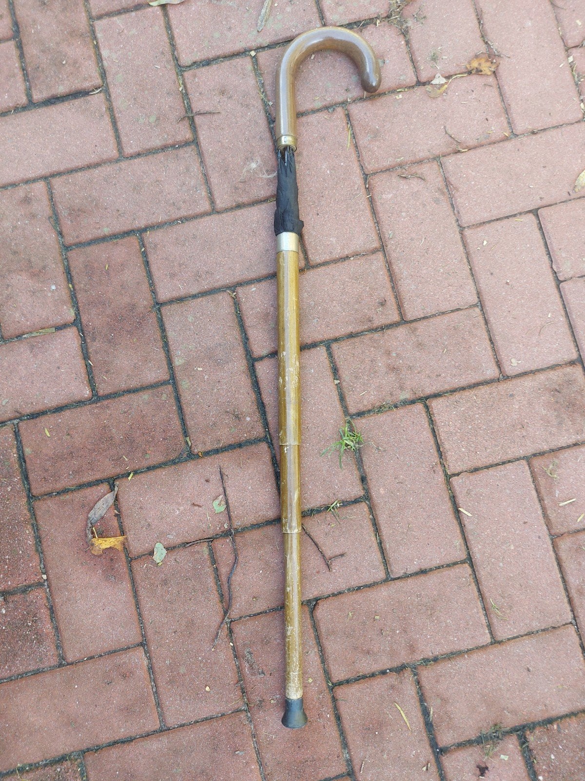 antieke wandelstok met parasol als inhoud, Ophalen of Verzenden