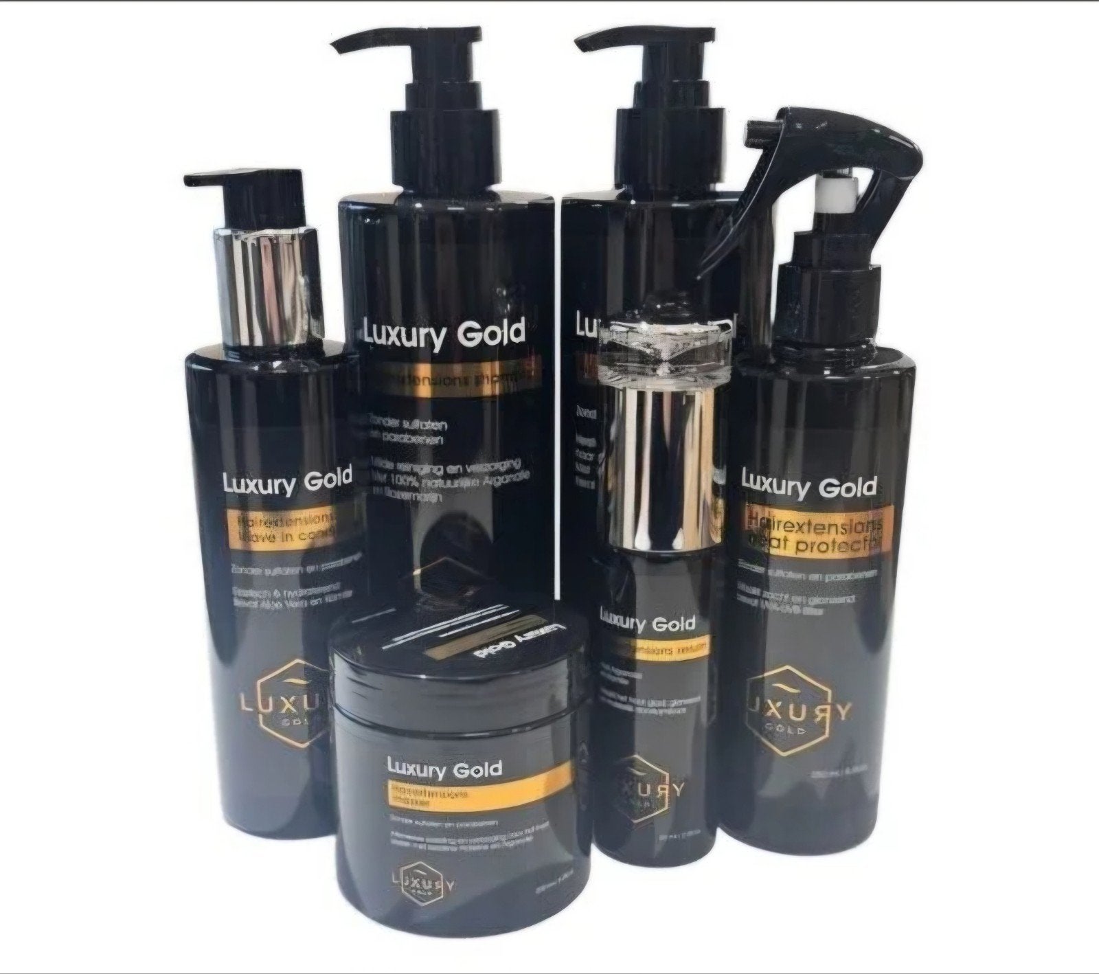 Luxury Gold Haarverzorgingsset voor Extensions, Ophalen of Verzenden, Nieuw, Haarverzorger of -hersteller