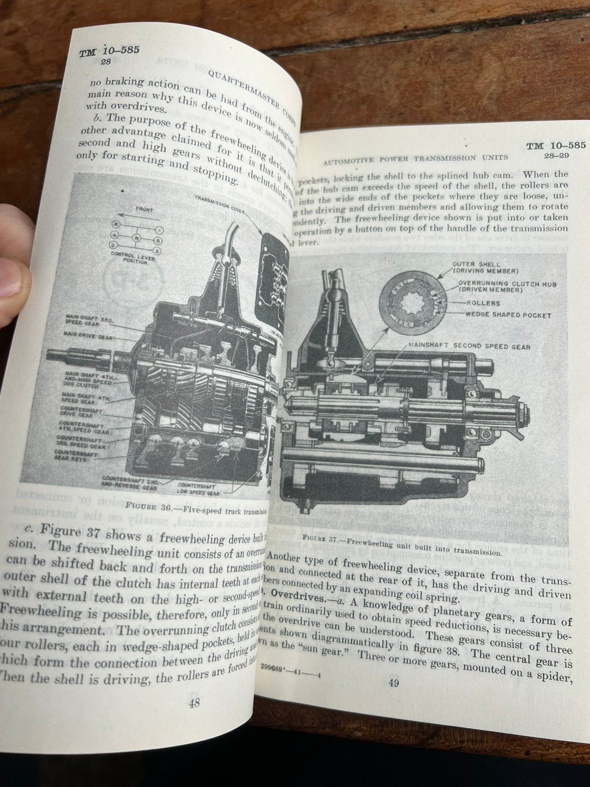 WO2 Amerikaans handboek transmissie motor voertuig Jeep KTR, Verzamelen, Militaria | Tweede Wereldoorlog, Amerika, Verzenden, Boek of Tijdschrift