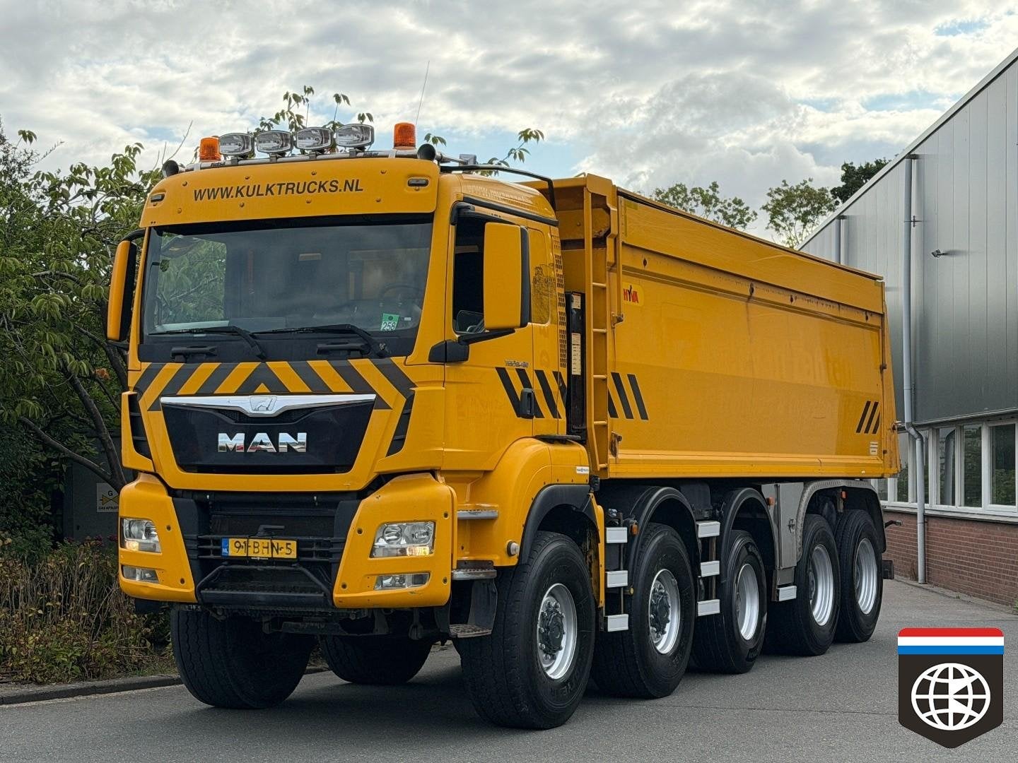 MAN TGS 49 480 - 10x8 HYVA Kieper - Milieu KLEPPEN- TOP COND, Auto's, Automaat, Euro 6, Overige kleuren, MAN