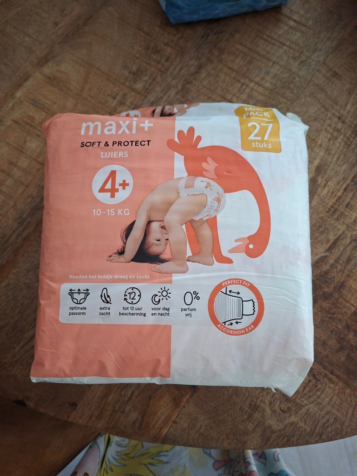 Luiers maat 4+ (25 stuks) - Etos Soft & Protect, Ophalen of Verzenden, Zo goed als nieuw