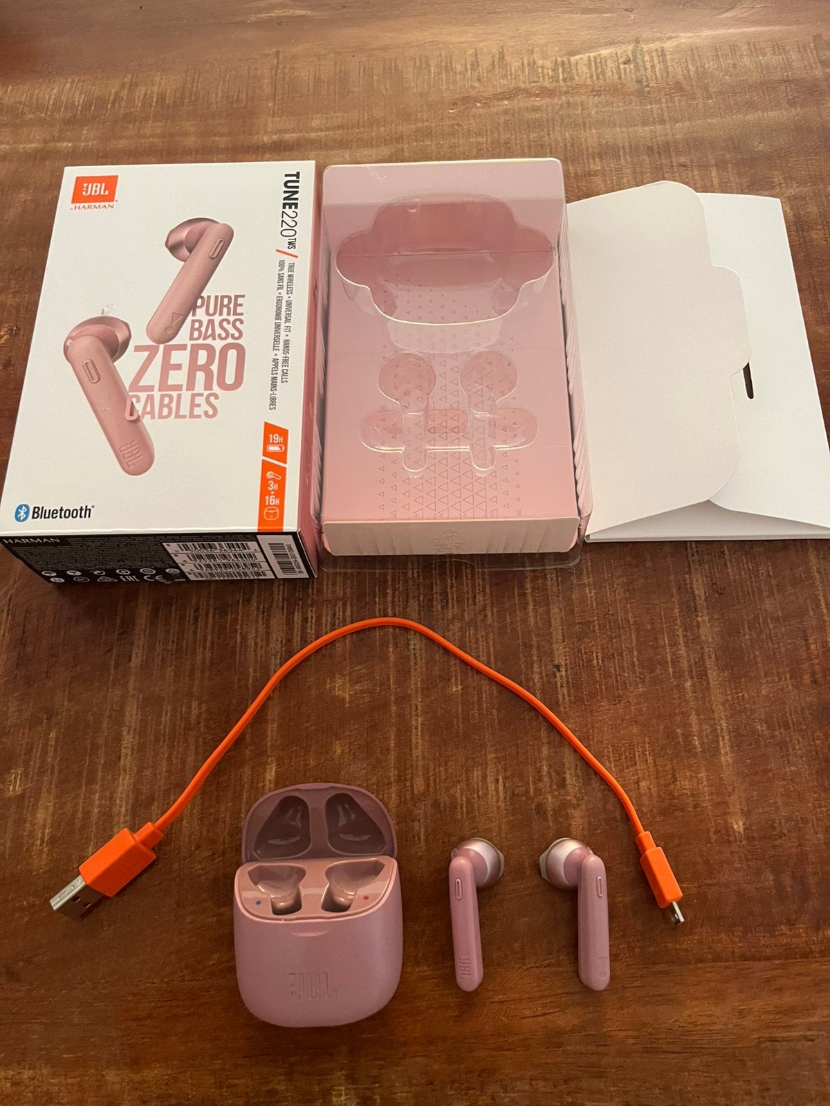 Jbl tune 220 tws roze, Ophalen, Gebruikt, Bluetooth, JBL