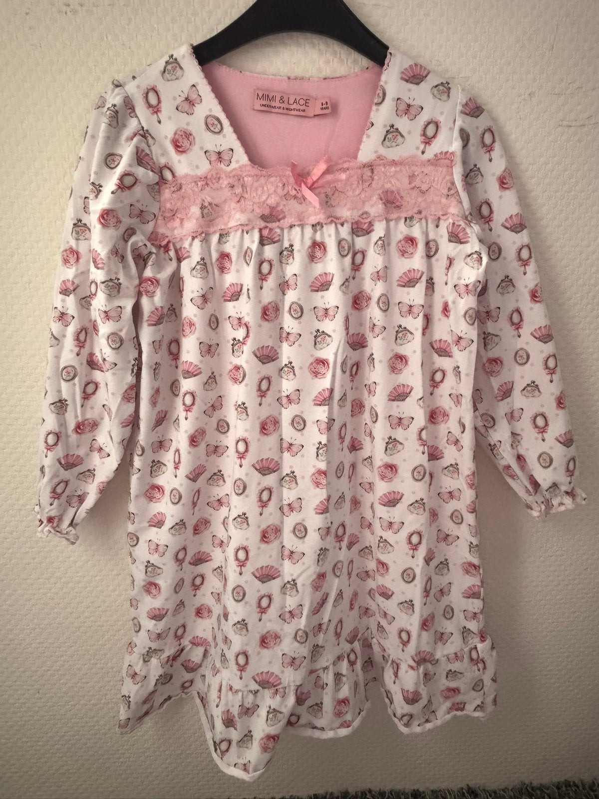 Mimi&lace nachtpon met kantje 8/9 jaar, Ophalen of Verzenden, Zo goed als nieuw, Meisje, Nacht- of Onderkleding