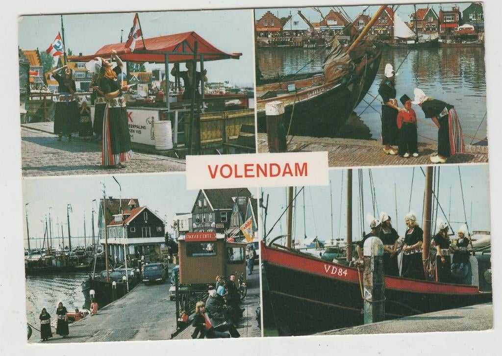 Volendam Haring eten Botter GM 12 Haven VD84 Gelopen, Verzenden, 1960 tot 1980, Gelopen, Noord-Holland