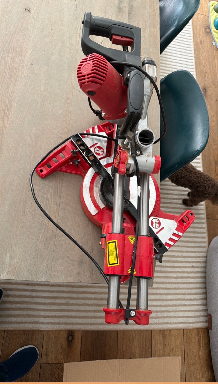 Einhell Trek Afkort- en Verstekzaag met Tafel - Gebruikt, Ophalen, Zo goed als nieuw, Afkortzaag, 30 tot 70 mm
