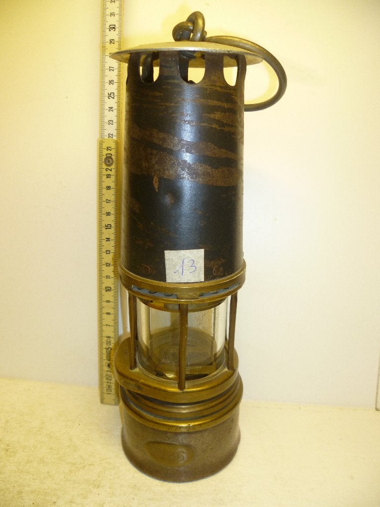 Mijnlamp nr. 136 Compleet met glaasje Schottugen Mainz Jenna, Antiek en Kunst, Ophalen of Verzenden
