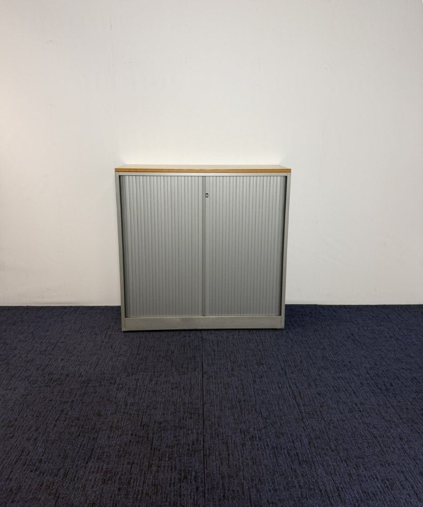Roldeurkast Ahrend, aluminium, H 120 x B 120 x D 45 cm., Huis en Inrichting, Bureaus, Ophalen, Gebruikt