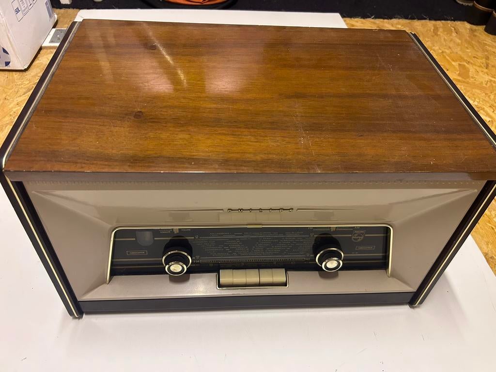Philips Radio Platenspeler Antiek, Antiek en Kunst, Antiek | Tv's en Audio, Ophalen