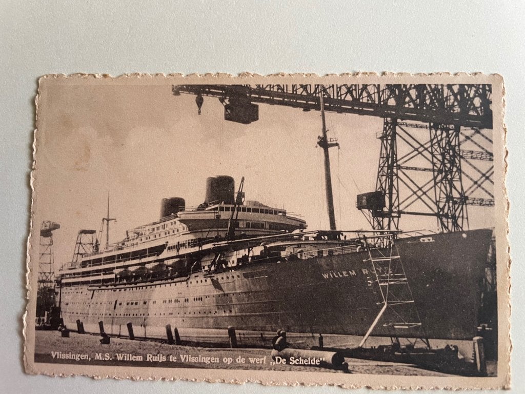 ak, Vlissingen, M.S. Willem Ruijs op de werf ' De Schelde "., Verzenden, 1920 tot 1940, Zeeland