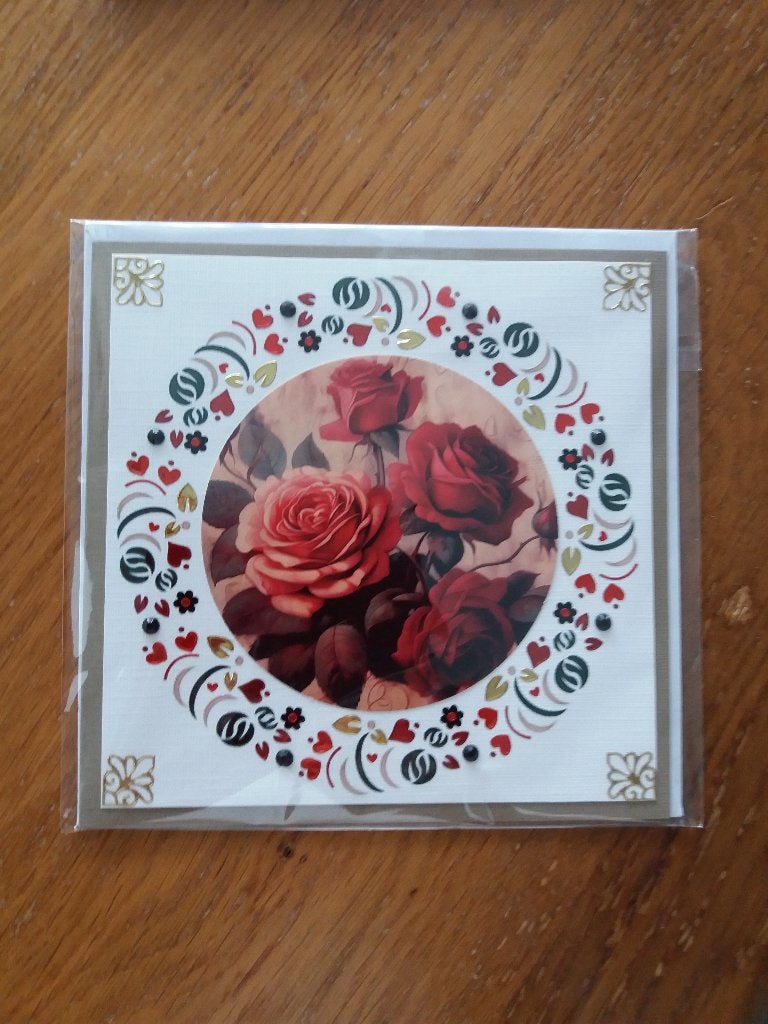 Blanko kaartje met rozen 2768, Ophalen of Verzenden, Nieuw, Natuur