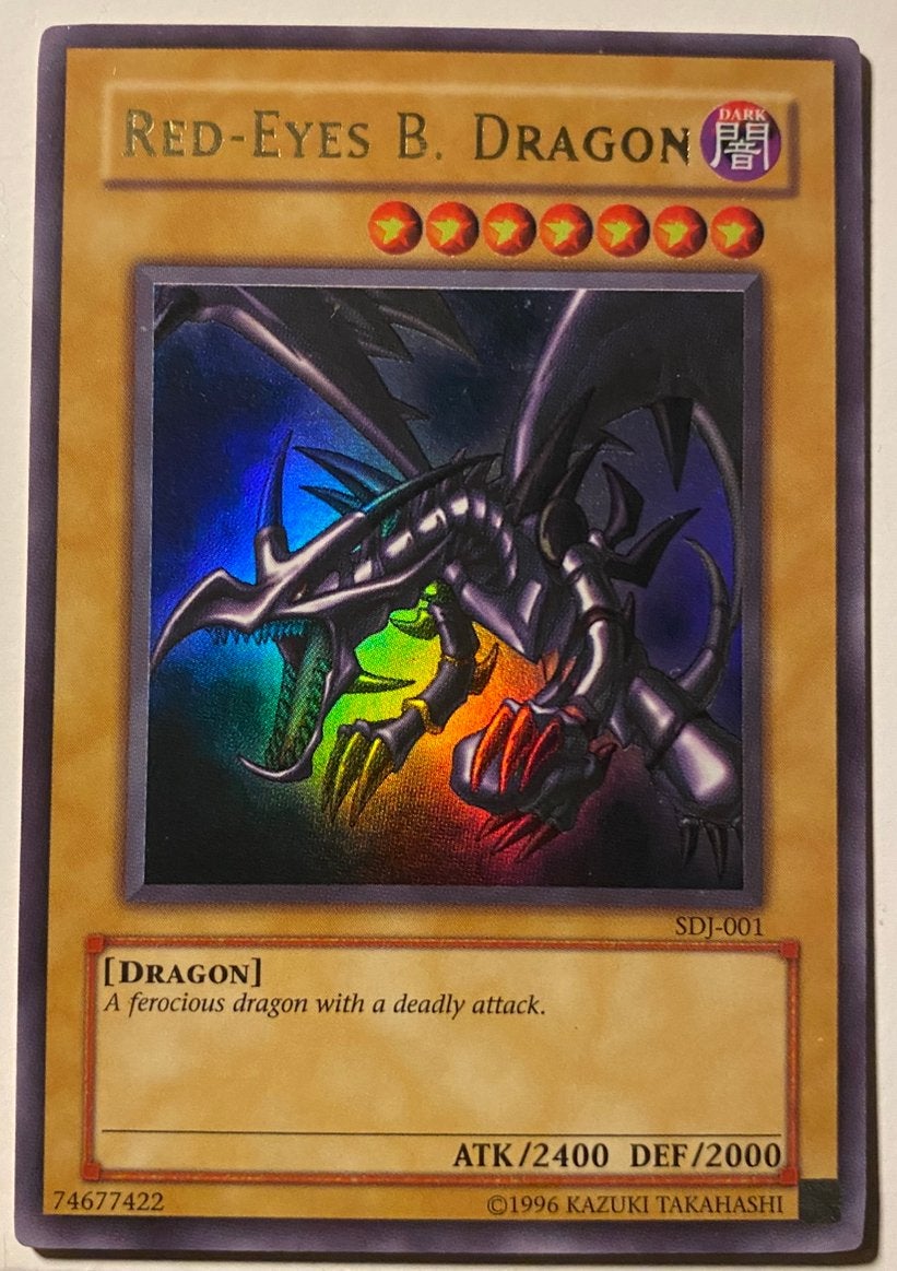 Yu-Gi-Oh! Red-Eyes Black Dragon SDJ Old US Print !, Hobby en Vrije tijd, Verzamelkaartspellen | Yu-gi-Oh!, Ophalen of Verzenden