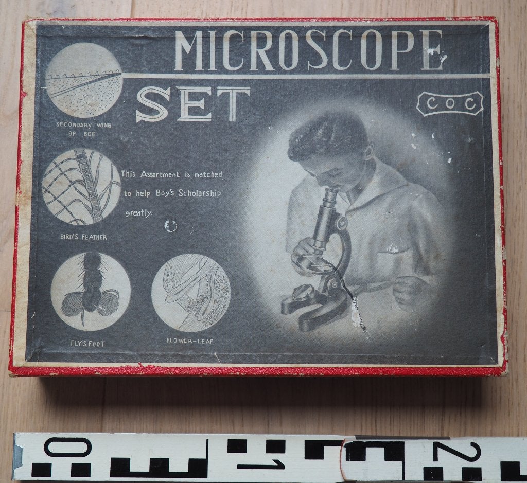 Vintage Microscoop Set - Educatief Speelgoed, Antiek en Kunst, Antiek | Speelgoed, Ophalen of Verzenden