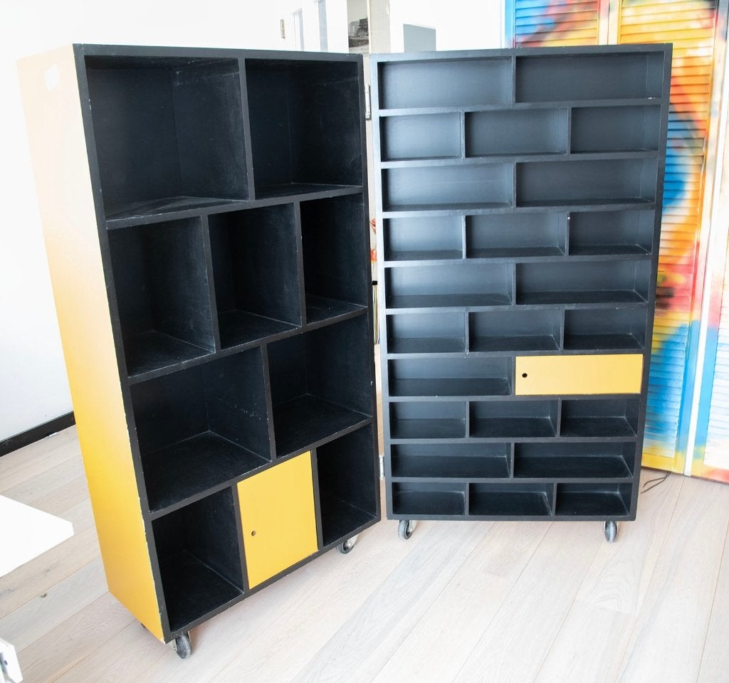 Unieke platen- en Cd-kast, Huis en Inrichting, Ophalen, Gebruikt, 150 discs of meer, Hout