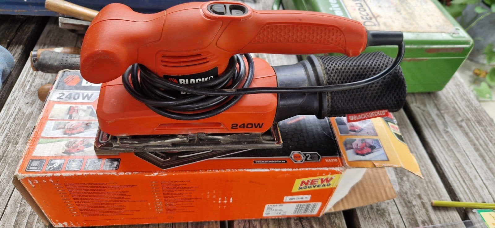 Black en Decker schuurmachine, Ophalen of Verzenden, Gebruikt, Minder dan 600 watt, Vlakschuurmachine