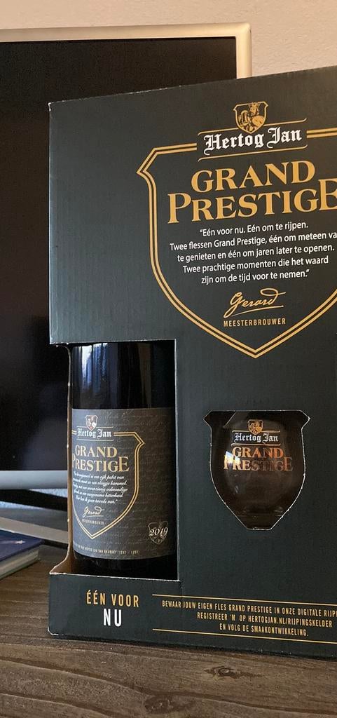 Hertog Jan Grand Prestige 2019 0,75L 1x met glas, Verzamelen, Biermerken, Ophalen of Verzenden, Nieuw, Flesje(s), Hertog Jan