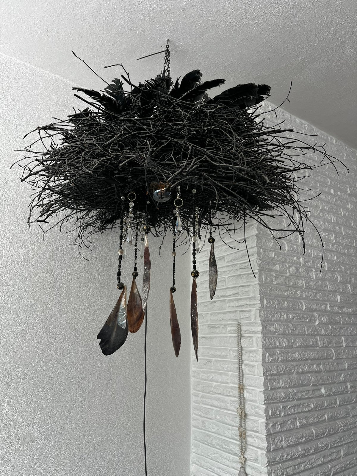 Ooievaars nest kunst stuk nu sls hanglamp, Ophalen of Verzenden, Nieuw, Stof, Minder dan 50 cm