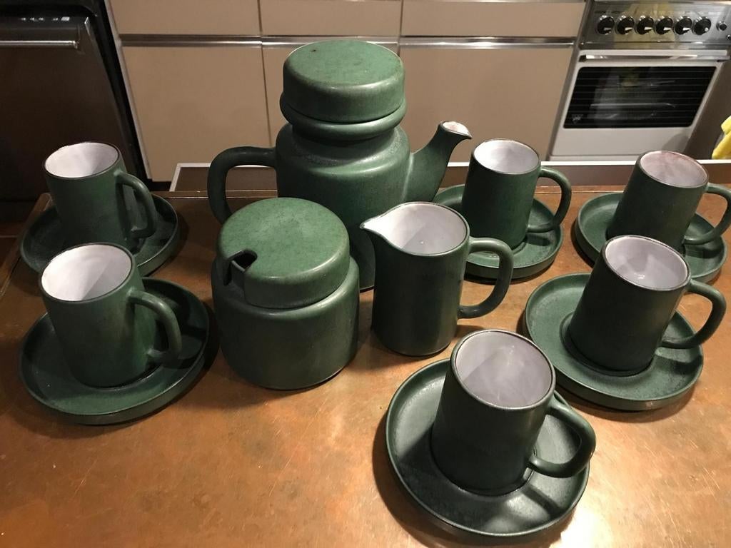 Vintage keramiek servies Lucie Q Bakker Tichelaar Makkum, Antiek en Kunst, Ophalen of Verzenden