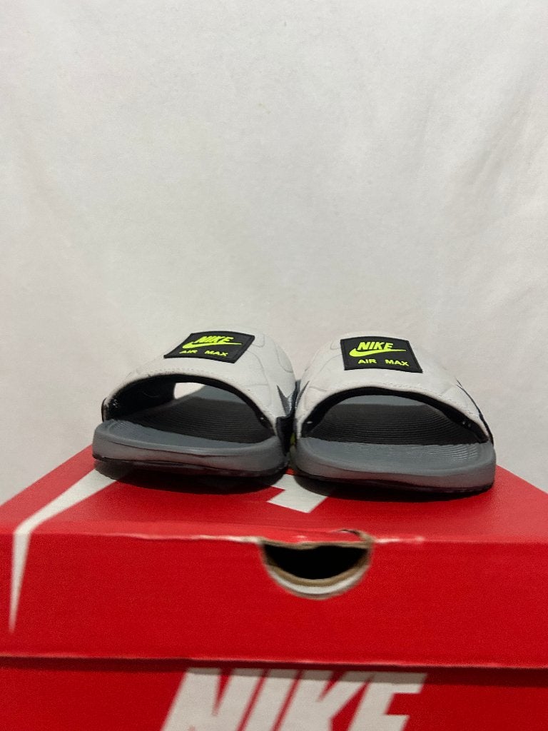NIEUW + DOOS Maat 41 - Nike Air Max 90 Slide Grey Volt Black, Slippers, Overige kleuren, Verzenden, Nike