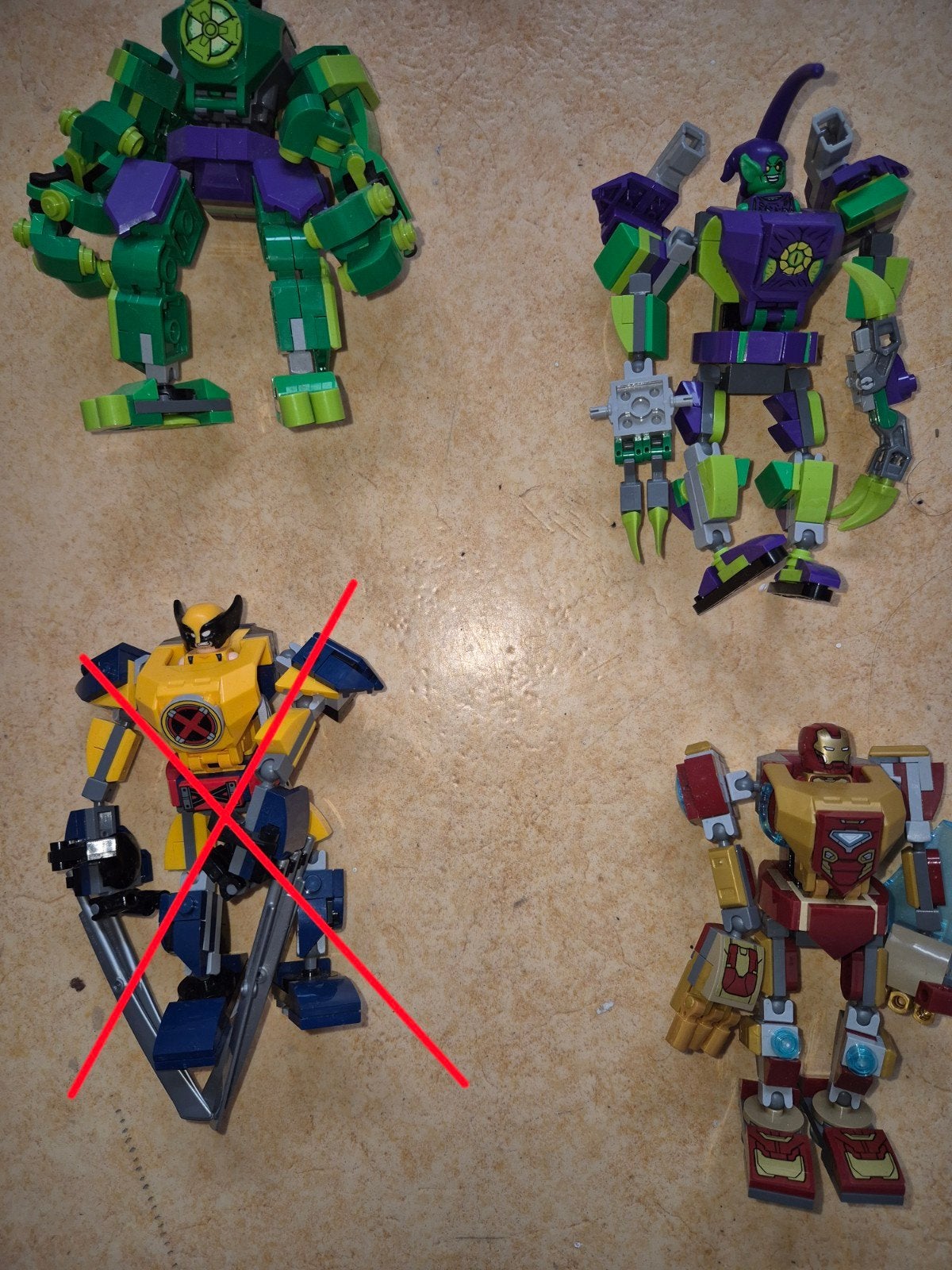 LEGO Marvel Mechs: Hulk, Green Goblin, Iron Man (per stuk), Ophalen of Verzenden, Zo goed als nieuw, Overige merken
