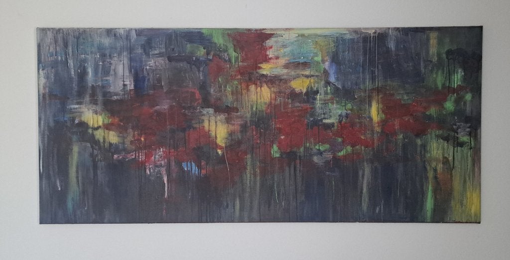 Schilderij kleurrijk, Ophalen