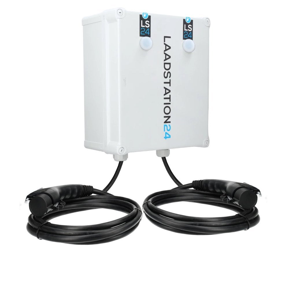 LS24 laadpaal 2x 11kW type 2 vaste kabel 5 meter, Ophalen of Verzenden, Zo goed als nieuw, Laadpaal en Laadkabel
