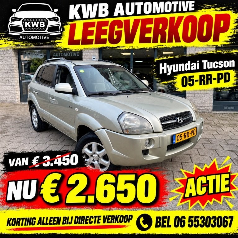 Hyundai Tucson 2.0i 4WD Style | Airco | Trekhaak (bj 2005), Auto's, Gebruikt, 142 pk, 4 cilinders, Bedrijf