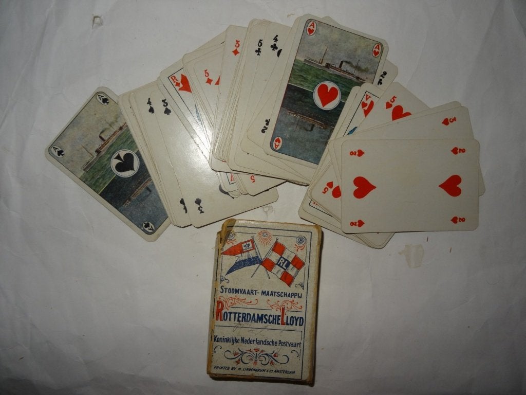 Kaartspel Stoomvaart Mij. Rotterdamsche Lloyd ca. 1910 rare, Ophalen