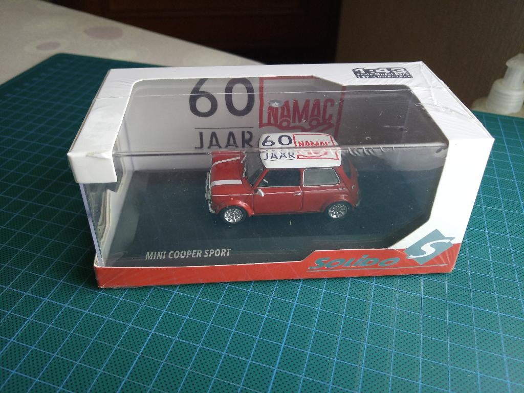 Mini Cooper Sport - 60 jaar NAMAC - Solido - 1:43, Hobby en Vrije tijd, Modelauto's | 1:43, Ophalen of Verzenden, Nieuw, Auto