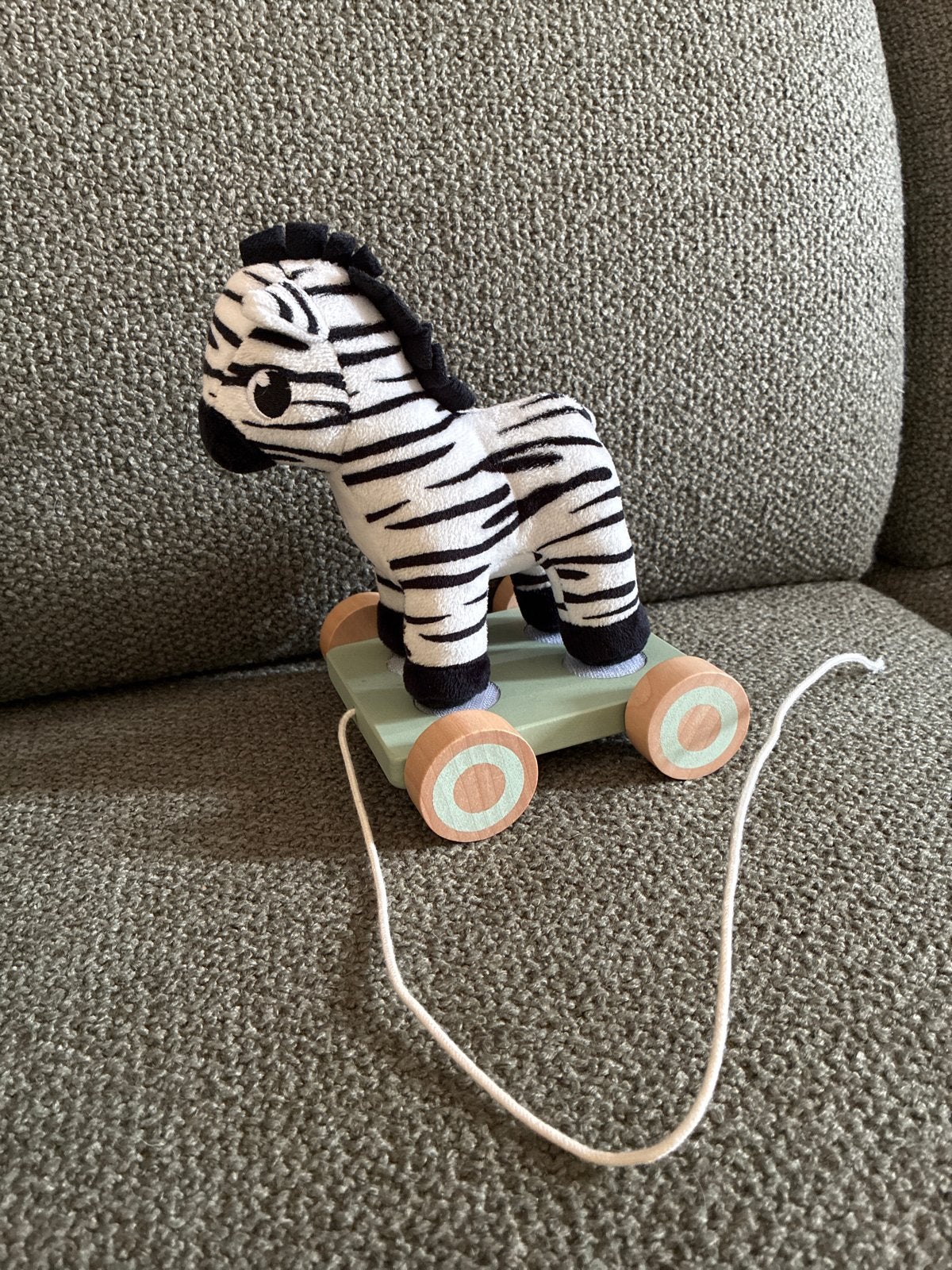 Trekdier Zebra met klittenband poten, Ophalen, Zo goed als nieuw, Overige typen, Met wieltjes