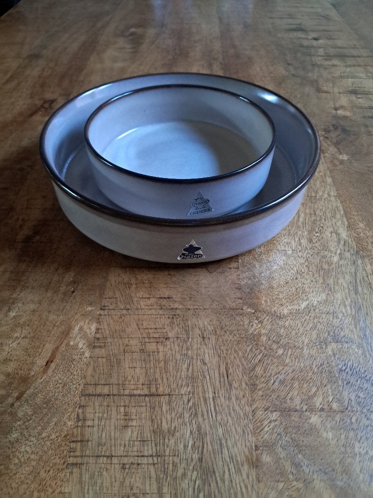 Potterie de Driehoek Amsterdam Gres, Porselein of Keramiek, Schaal, Rond, Nieuw