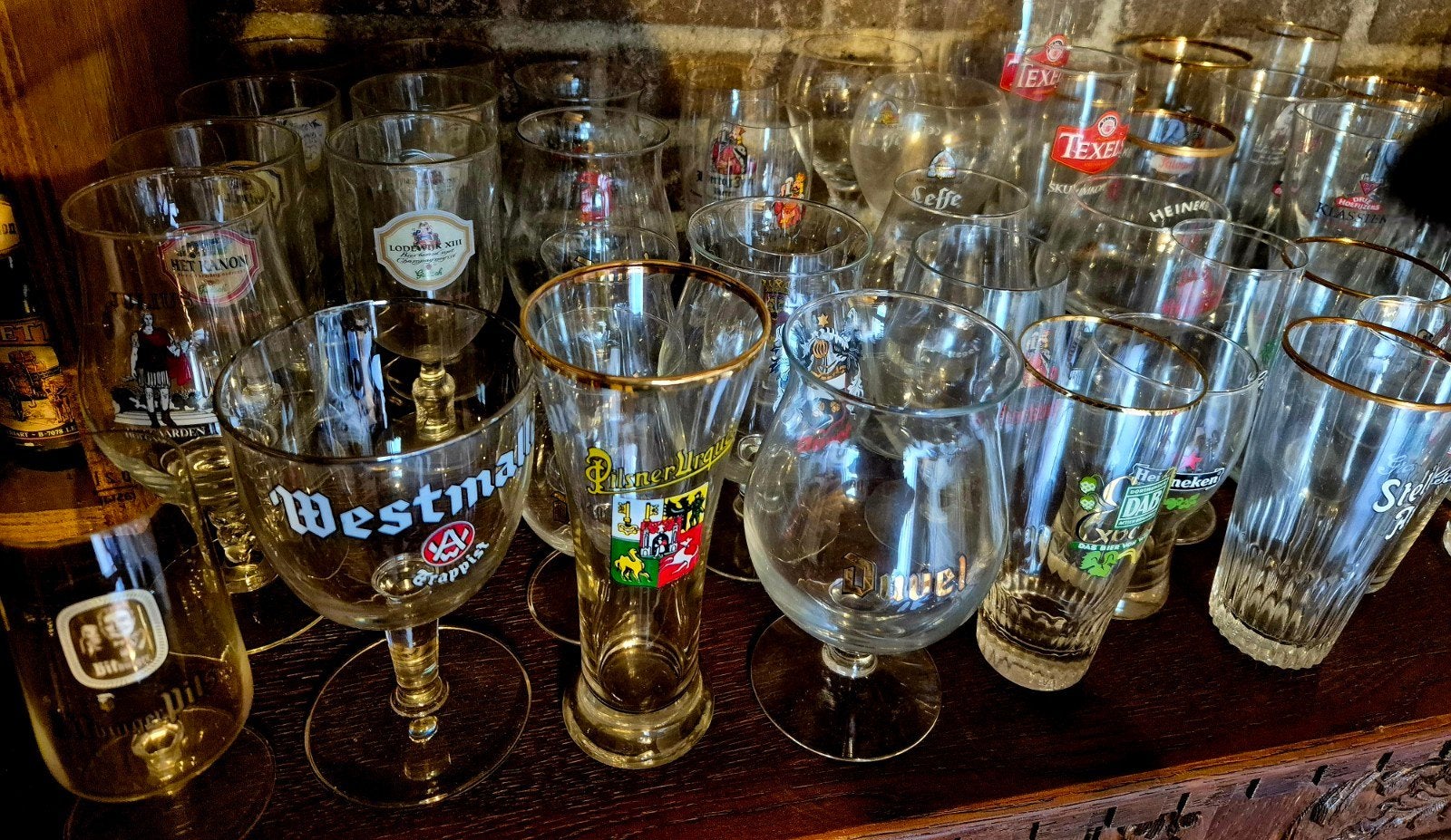 Grote verzameling speciaalbierglazen te koop Ook los te koop, Verzamelen, Ophalen of Verzenden, Zo goed als nieuw, Glas of Glazen