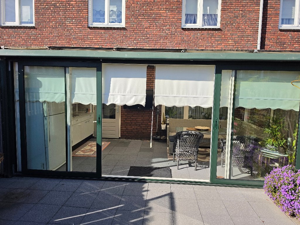Serre met glazen schuifwanden en keukenblok 3.20x375 m, Tuin en Terras, Ophalen, Gebruikt, Veranda