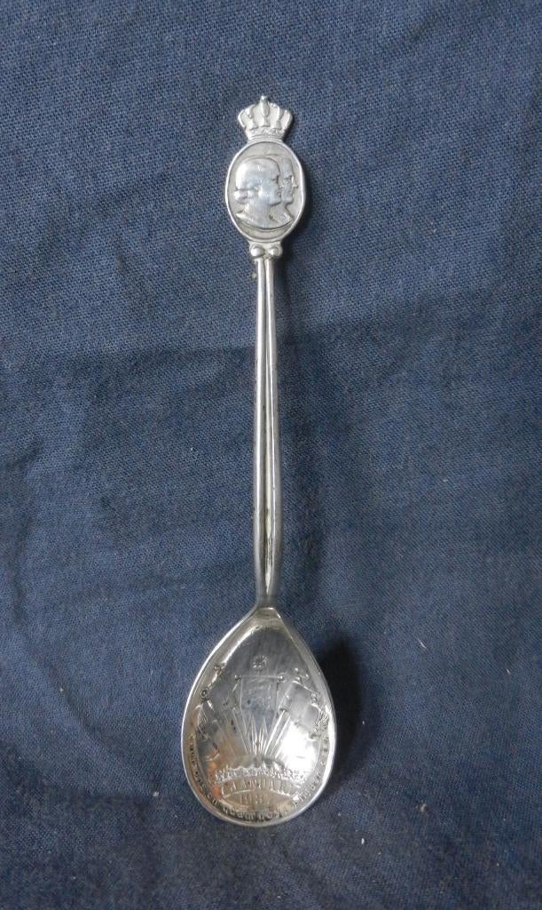 Zilver suikerlepel 7 januari 1937 huwelijk Juliana Bernhard, Ophalen of Verzenden, Zilver