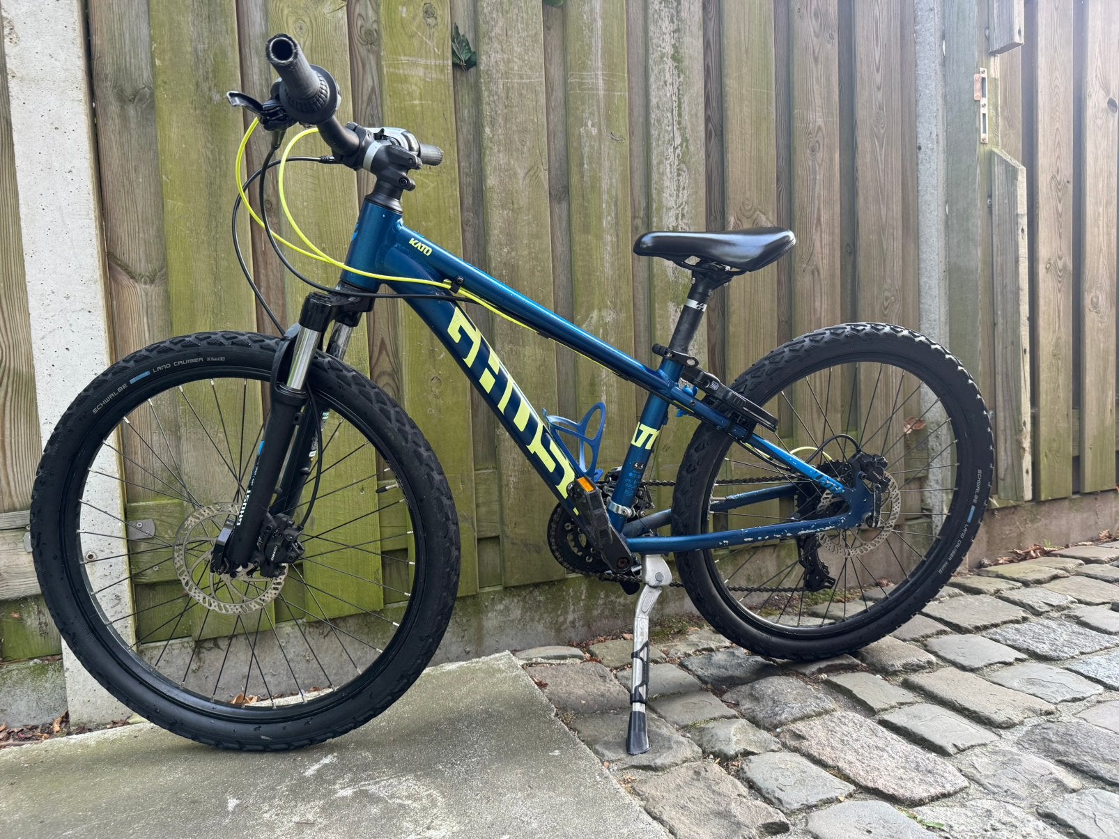 Ghost mountainbike 24” blauw/geel, Fietsen en Brommers, Gebruikt, Hardtail, Schijfrem, Ophalen