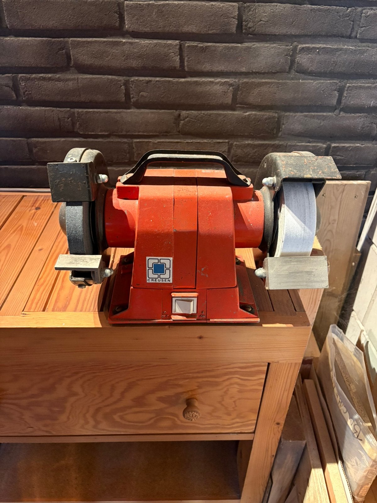 Creusen werkbankslijpmachine, Ophalen of Verzenden, Gebruikt, Minder dan 700 watt, Werkbankslijpmachine