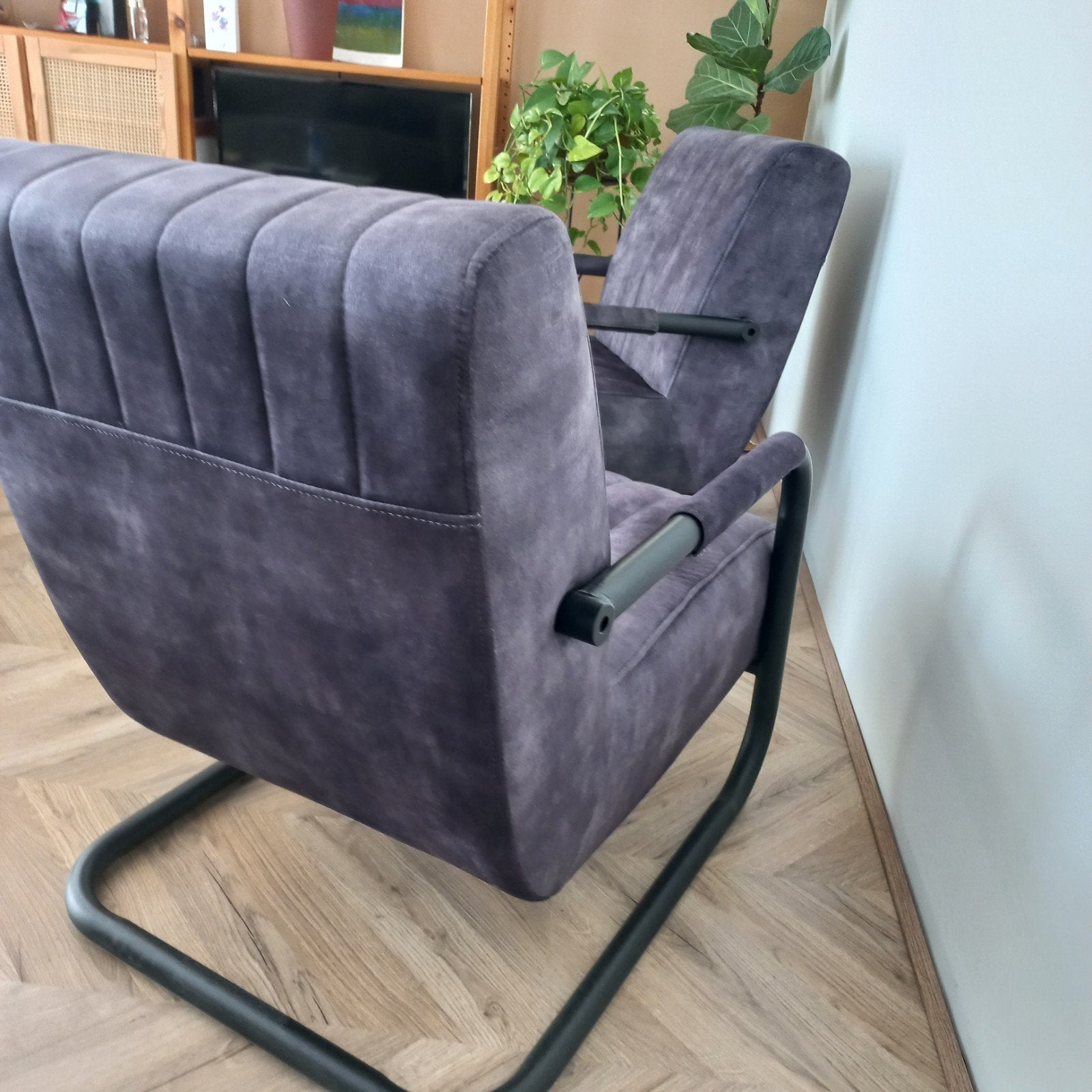 Stoelen Riva. Antraciet. Als nieuw., Ophalen, Zo goed als nieuw, 75 tot 100 cm, 50 tot 75 cm
