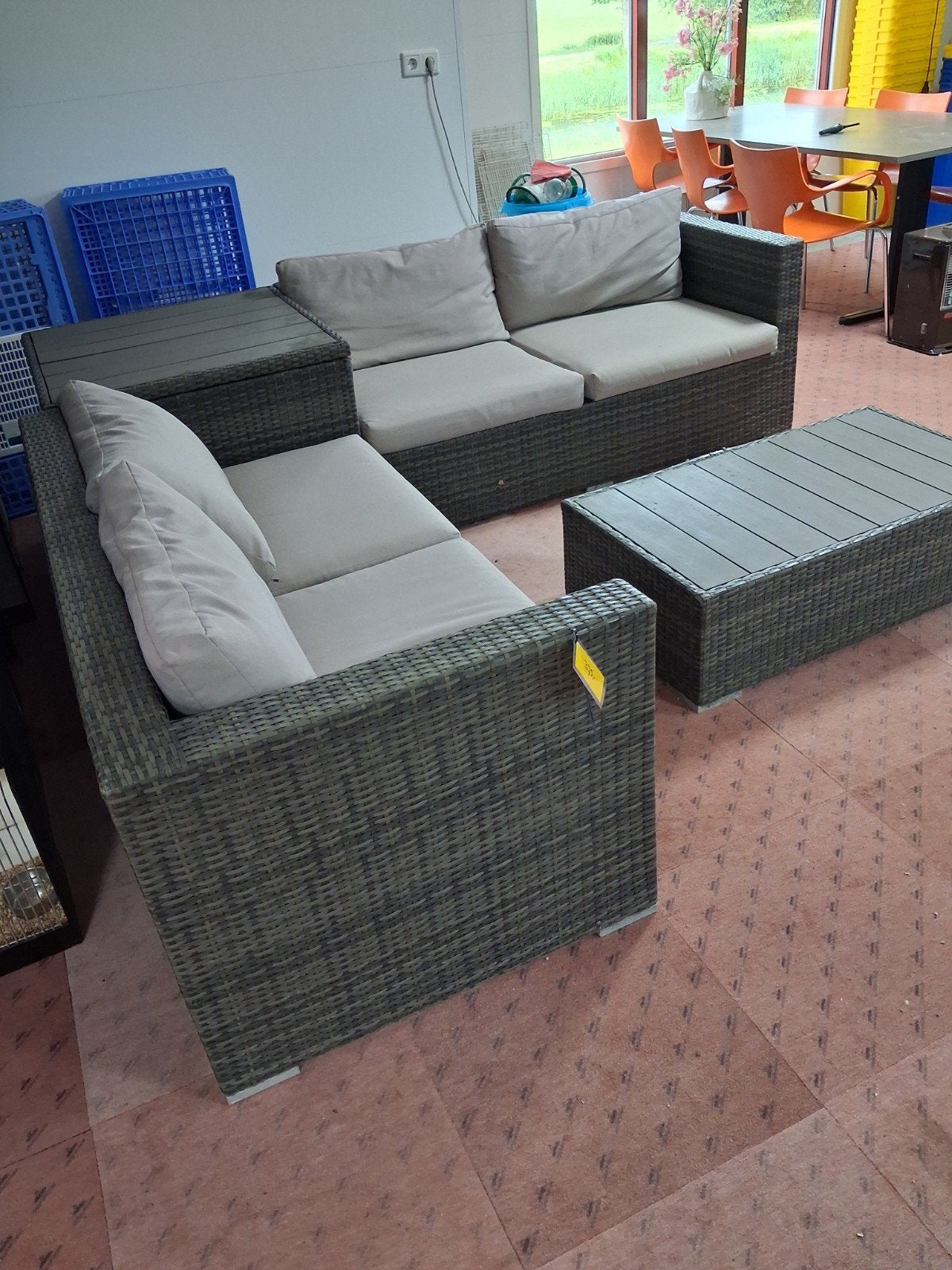 loungeset opbergbox kussens meerdere sets, Tuin en Terras, Ophalen, Gebruikt, Wicker, Stoel