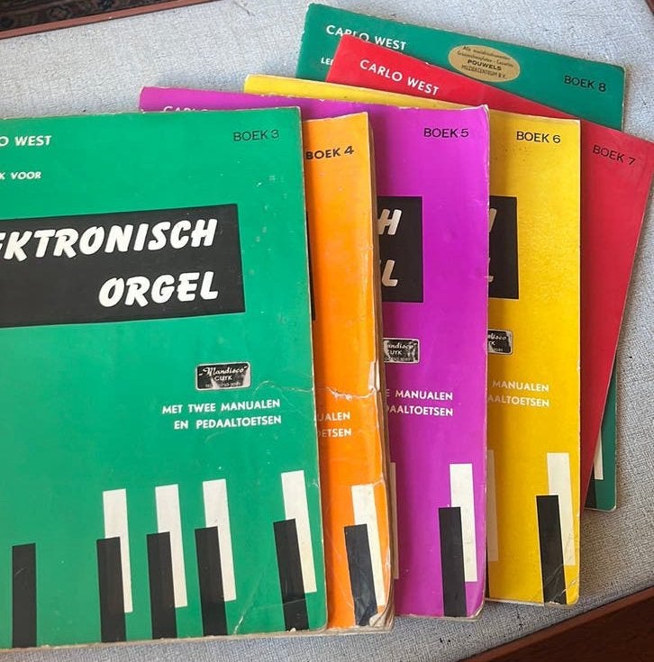 Carlo West boeken orgel 3 tm 8, Ophalen of Verzenden, Gebruikt, Les of Cursus, Orgel