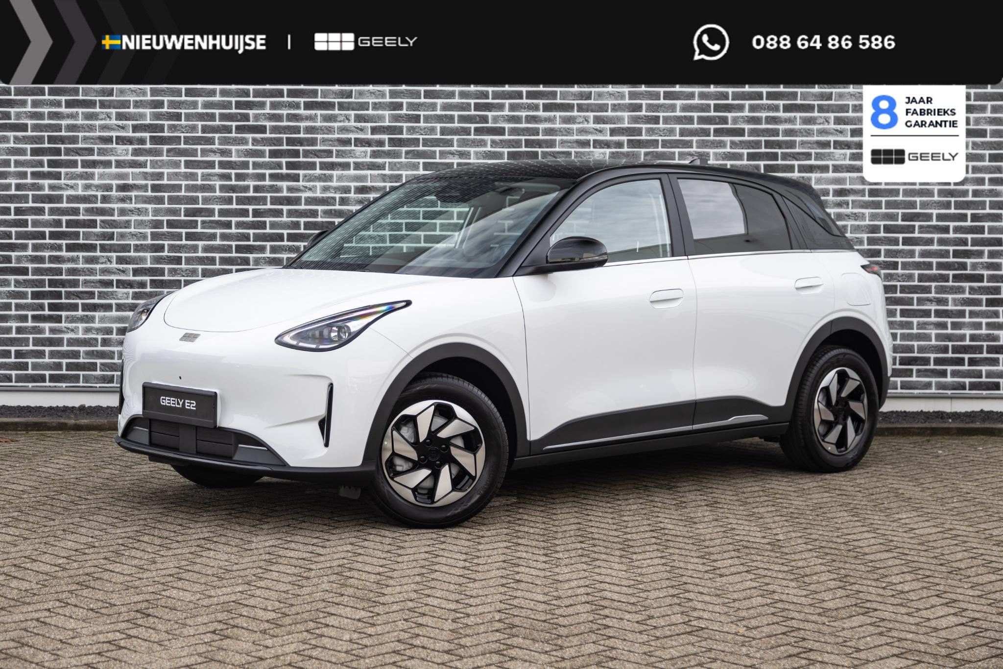 Geely E2 Ultra 47 kWh | 345km WLTP | 80kW Snelladen | Two-To, Auto's, Verwarmde buitenspiegels, E2, 116 pk, Wit