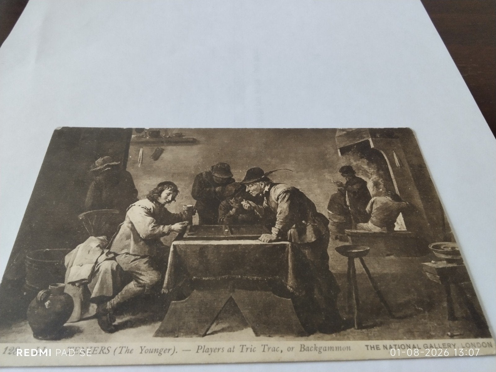 Oude ansichtkaart: Teniers (The Younger) - Backgammon, Ophalen of Verzenden, 1980 tot heden, Overige thema's