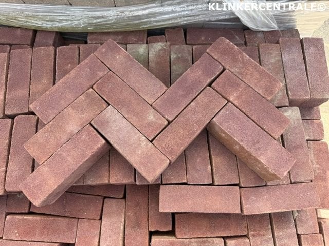 20m2 rood bordeaux gebakken klinkers 20x6,8x8cm df 7-duimers, Verzenden, Keramiek, Klinkers, Nieuw