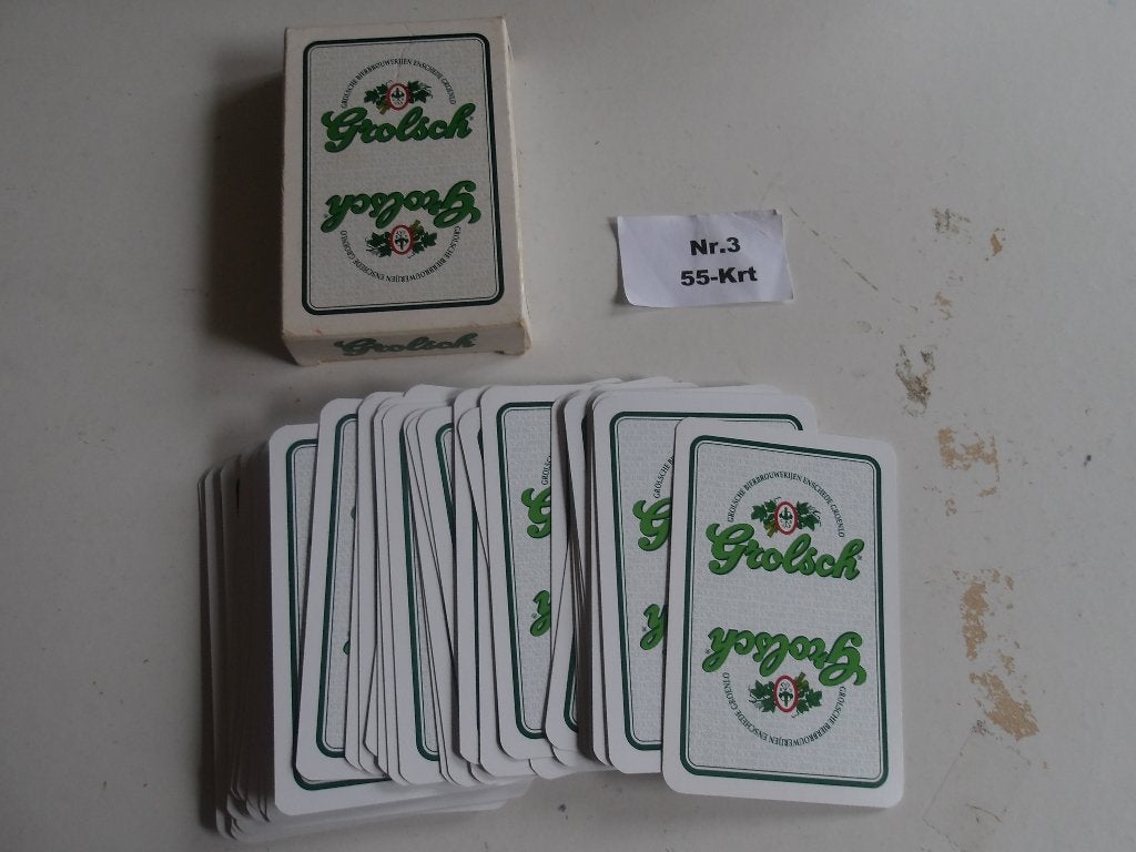 Grolsch speelkaarten (nr.3) 55-Krt, Ophalen of Verzenden, Nieuw, Overige typen, Grolsch
