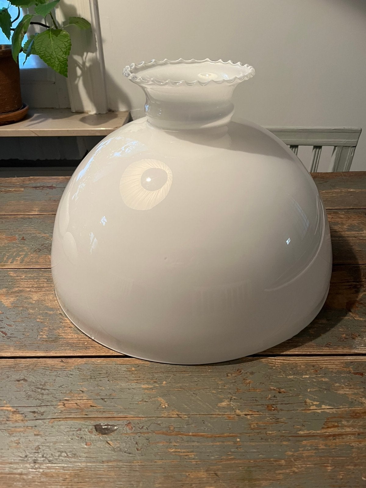 ANTIEKE VINTAGE RETRO LAMPENKAP GLAS MELKGLAS CLOCHE, Antiek en Kunst, Ophalen of Verzenden