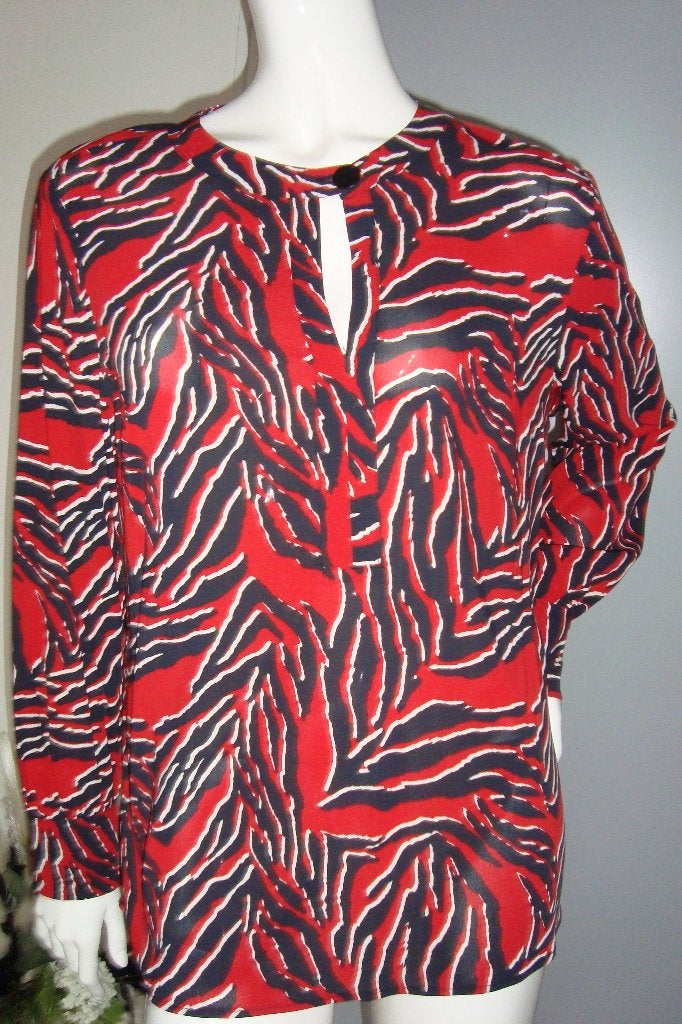RODE BLOUSE JANNY VAN DER HEIJDEN MT 44, Verzenden, Maat 42/44 (L), Zo goed als nieuw, JANNY VAN DER HEIJDEN
