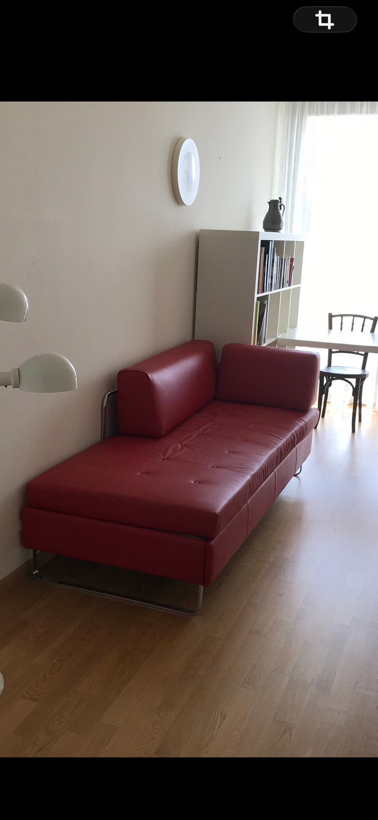 Bedbank, Ophalen, Tweepersoons, Zo goed als nieuw, 80 cm